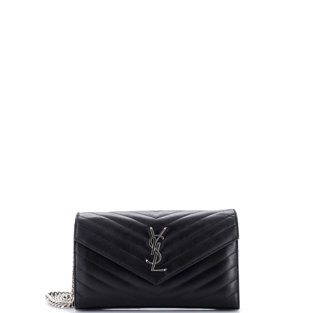 Saint Laurent Medium Classic Monogram Wallet on Chain